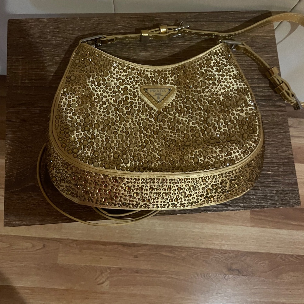 Prada Sparkling Gold Crossbody Bag - Picture 4 of 6